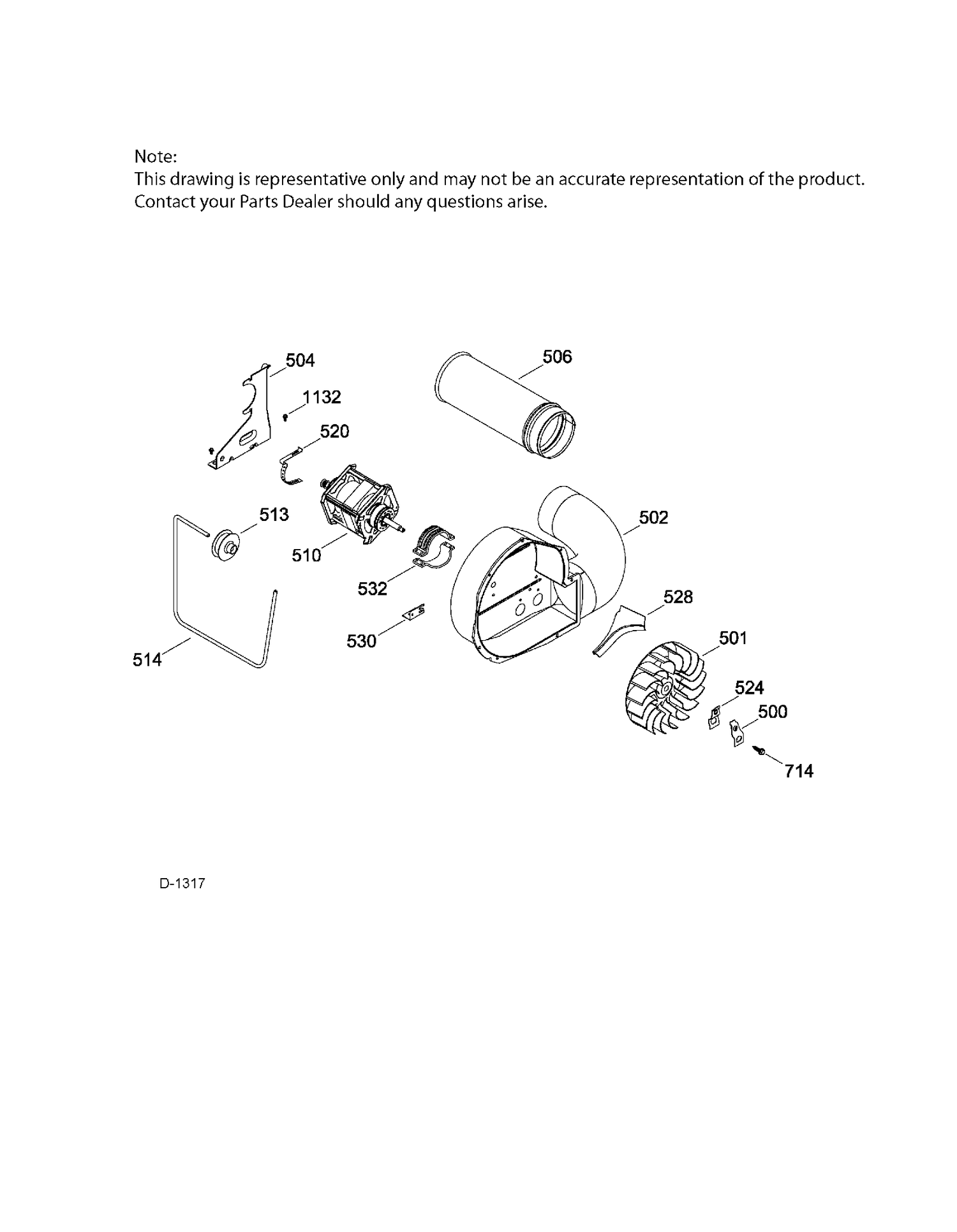 BLOWER & DRIVE Diagram and Parts List for PSKP333EB4WW  General Electric Dryer