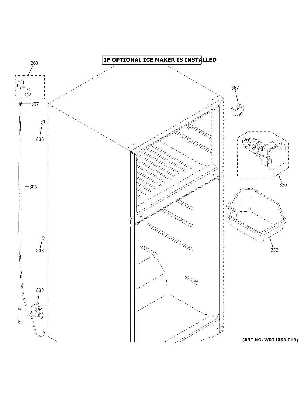 Ice maker Diagram and Parts List for GTS18GTNDRBB  General Electric Refrigerator