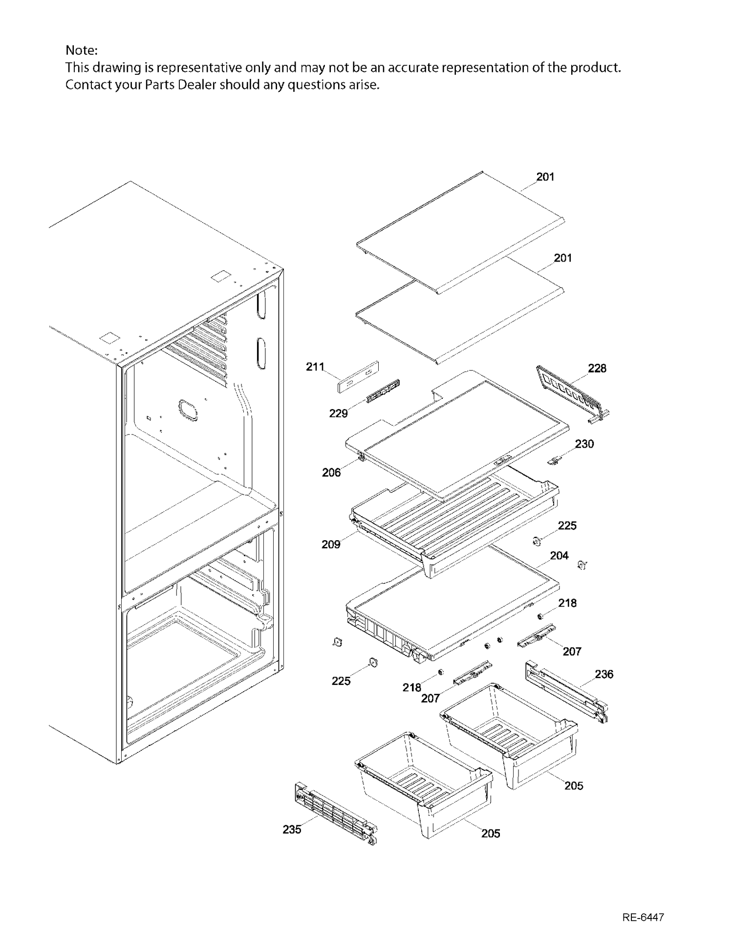 FF SHELVES FF Diagram and Parts List for GNE25DSKAKSS  General Electric Refrigerator