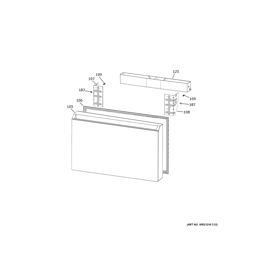 Freezer Drawer Diagram and Parts List for CXE22DM5PFS5  General Electric Refrigerator