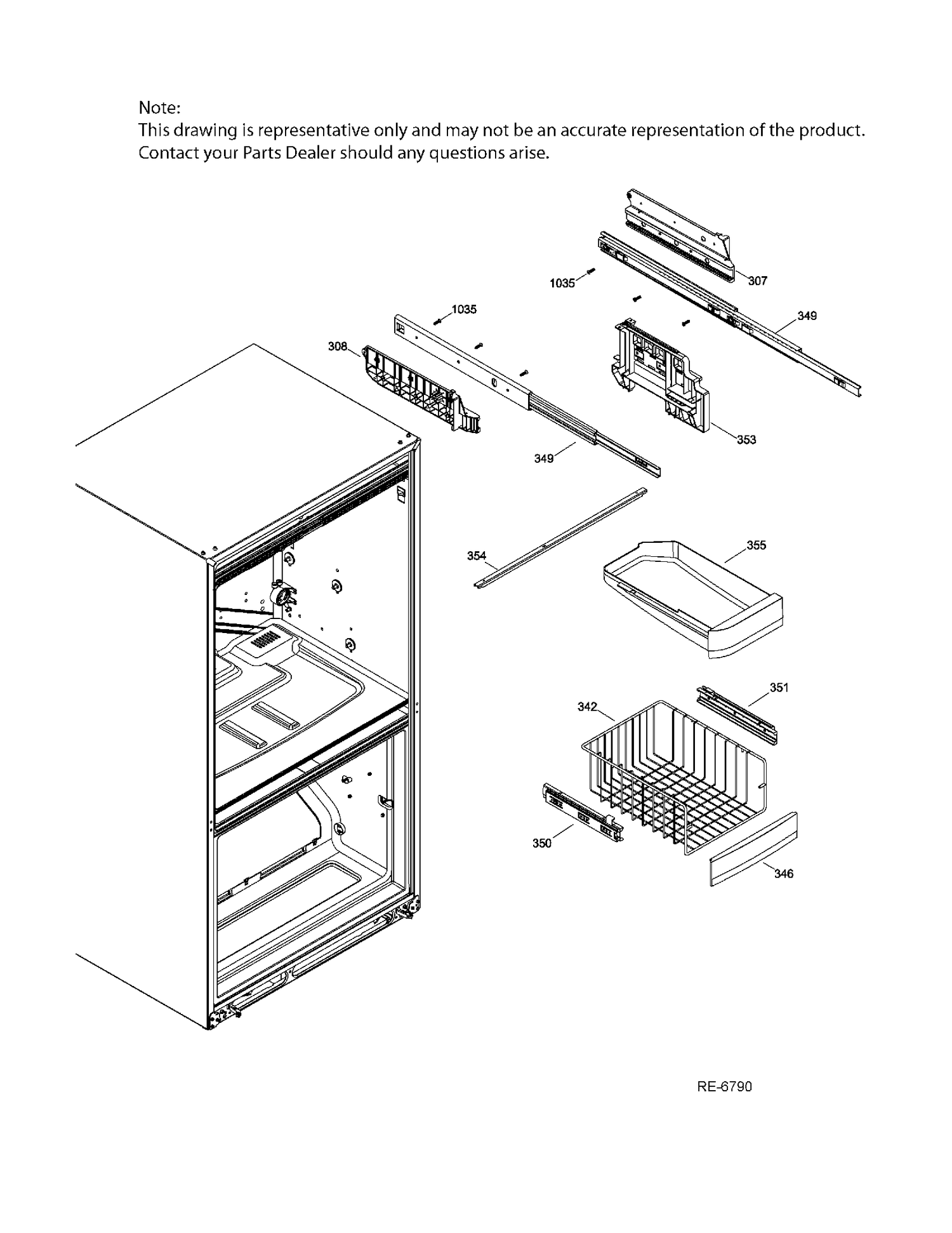 FZ BASKETS Diagram and Parts List for ADRS0MBZIRSS  General Electric Refrigerator