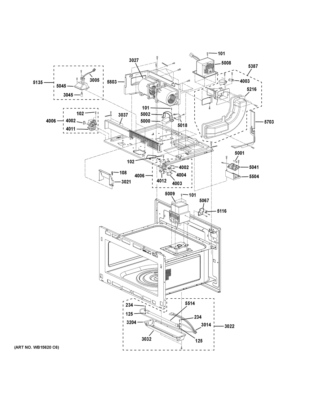 Insulator Parts Diagram and Parts List for PWB7030SV1SS  General Electric Microwave Oven Combo