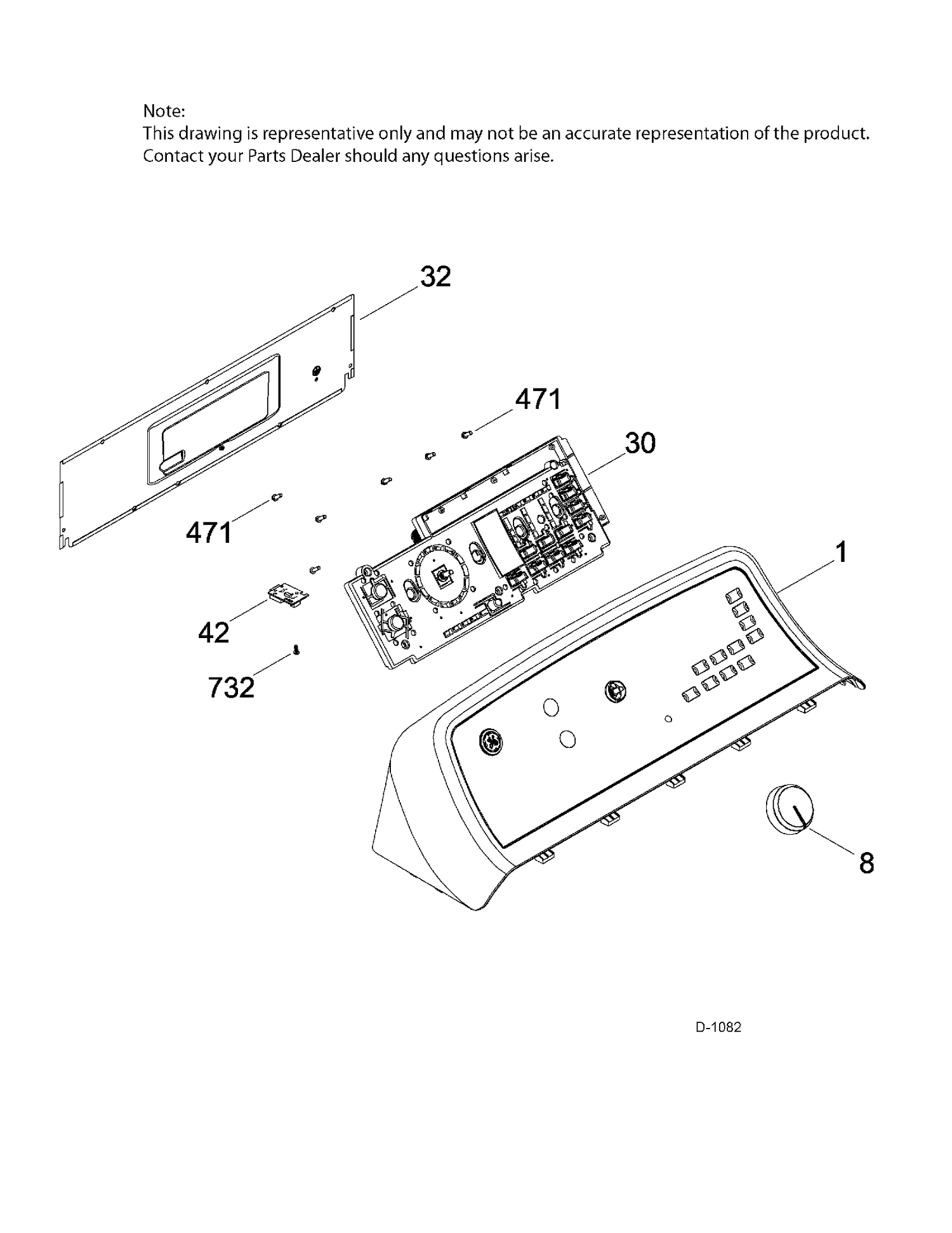 CONTROL SYSTEM Diagram and Parts List for GTD65GBMJ0WS  General Electric Dryer