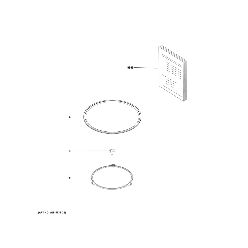 Microwave Diagram and Parts List for RES1072DT1WW  General Electric Microwave