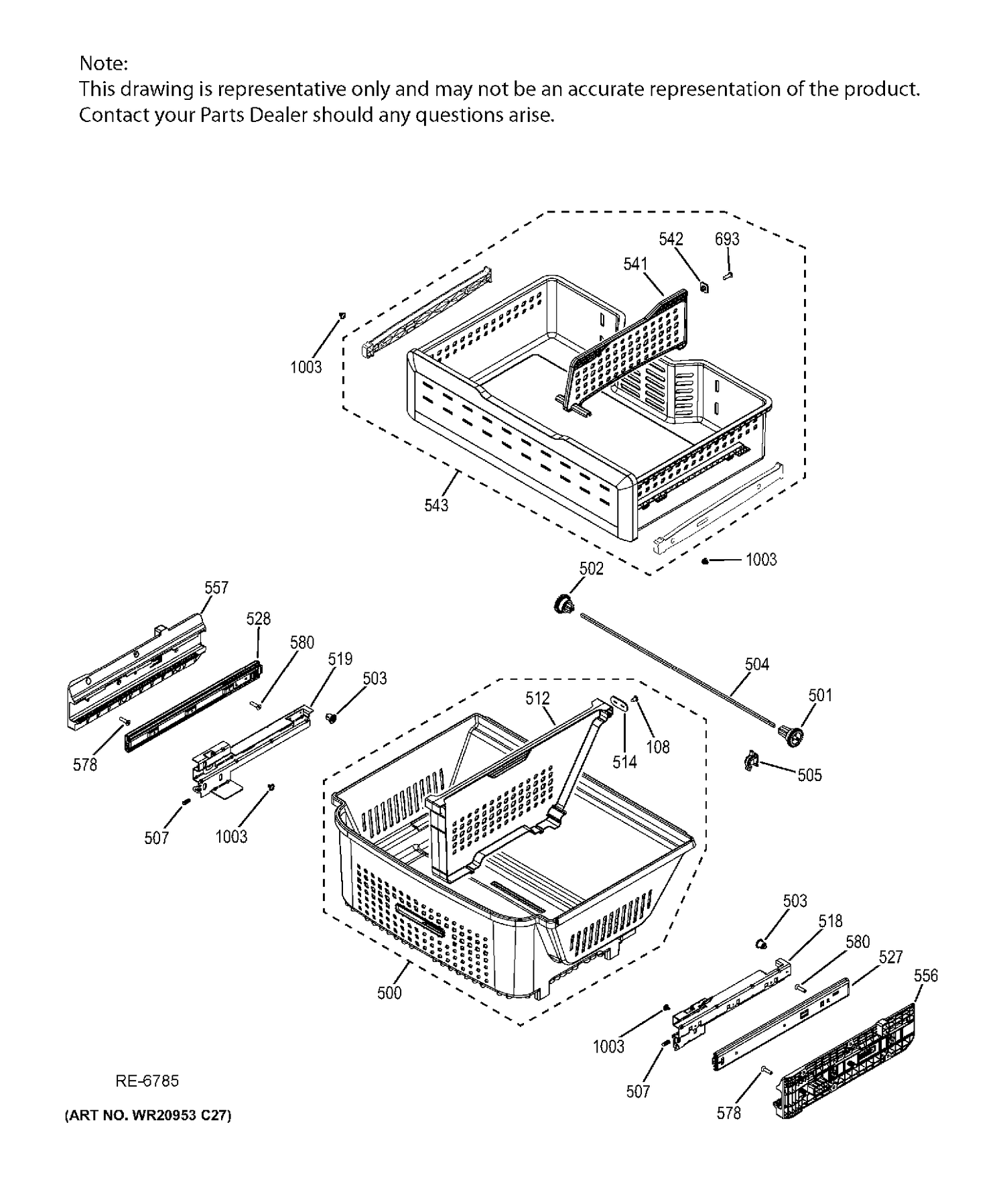 FZ SHELVES Diagram and Parts List for PYE22PMKBES  General Electric Refrigerator