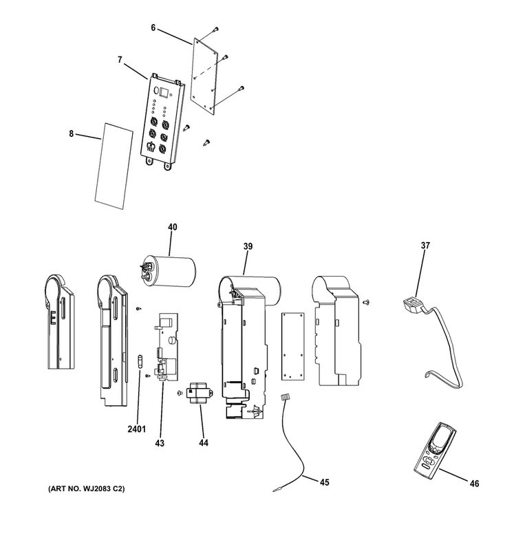 Control Parts Diagram and Parts List for AEQ05LSQ1  General Electric Air Conditioner
