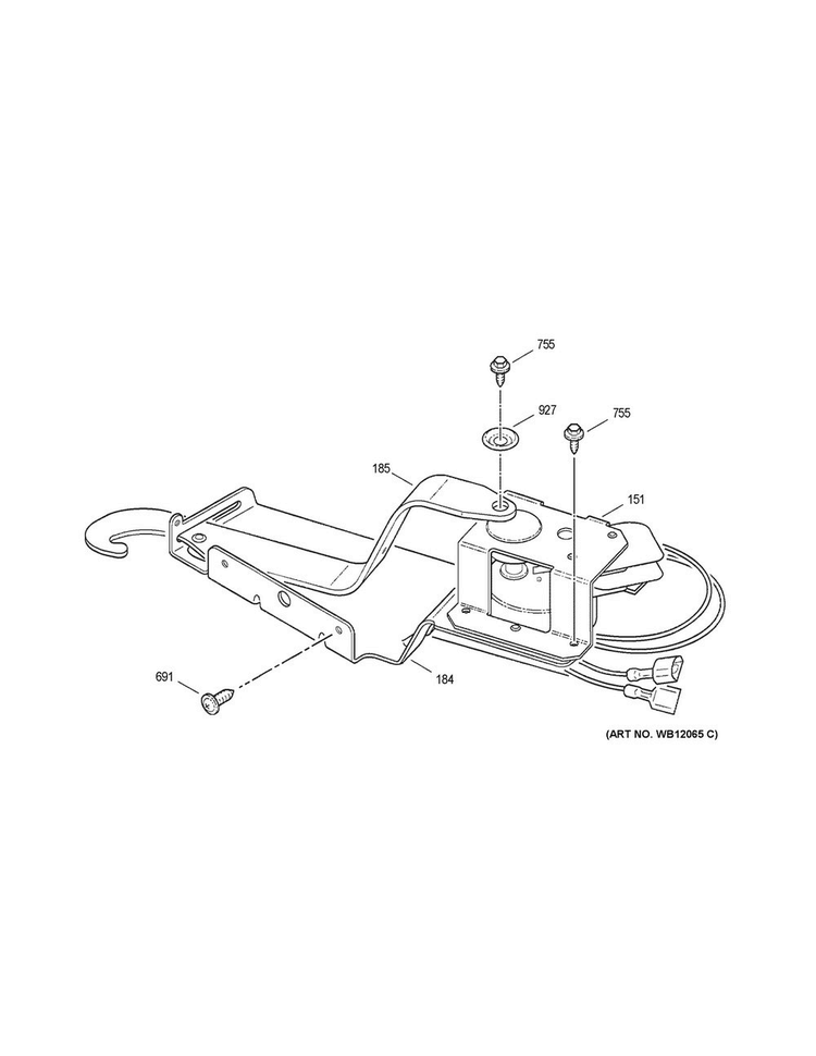 Door Lock Diagram and Parts List for JRP28SK3SS  General Electric Wall Oven