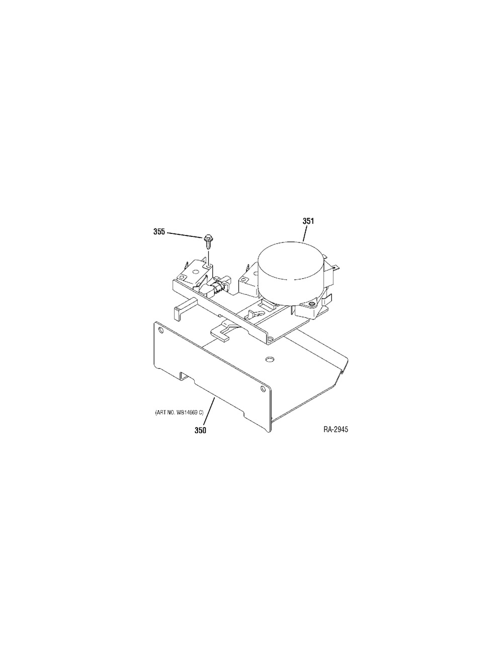 Door Lock Diagram and Parts List for ZIFP360NXLH  General Electric Freezer