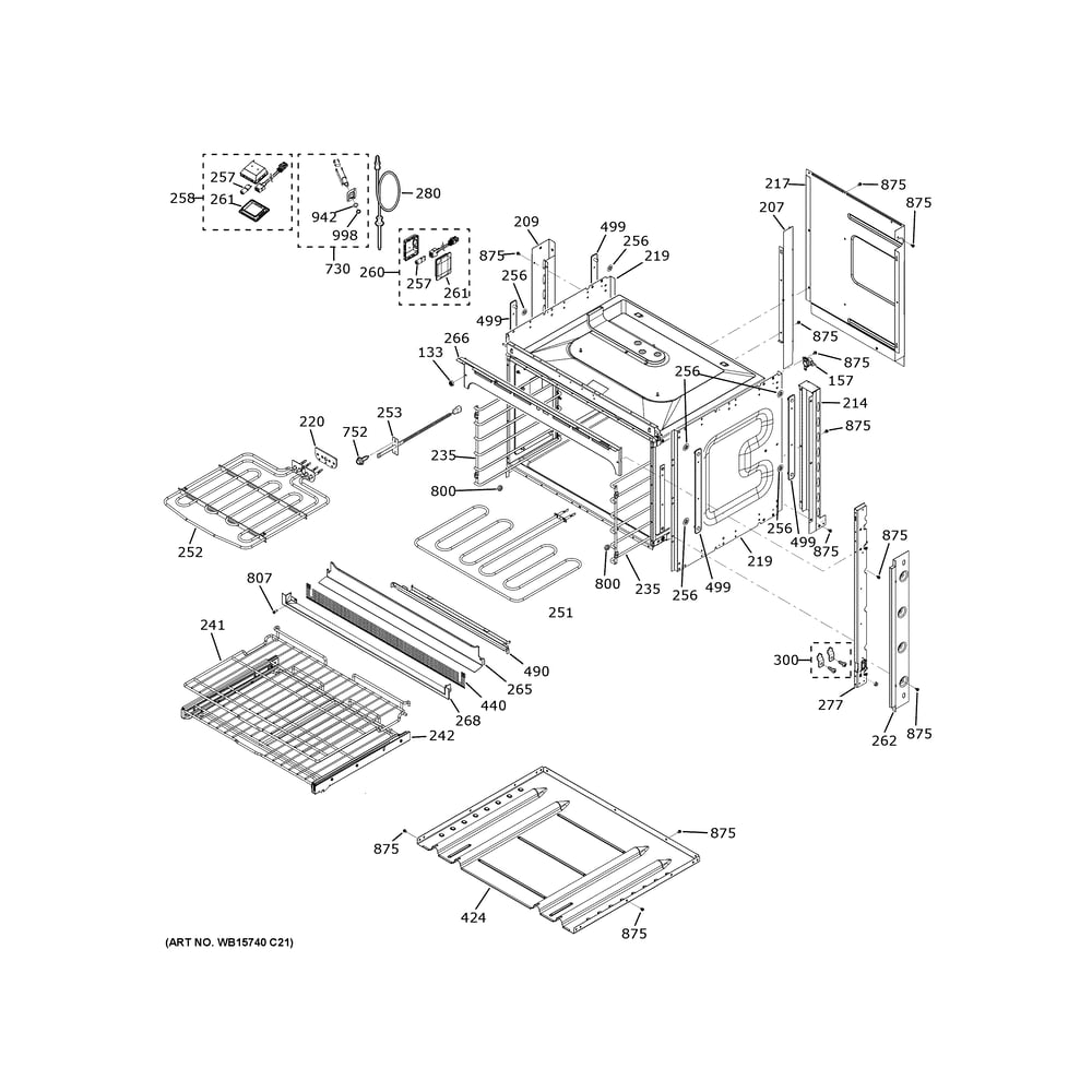 Body Parts Diagram and Parts List for CTC912P2N3S1  General Electric Microwave Oven Combo