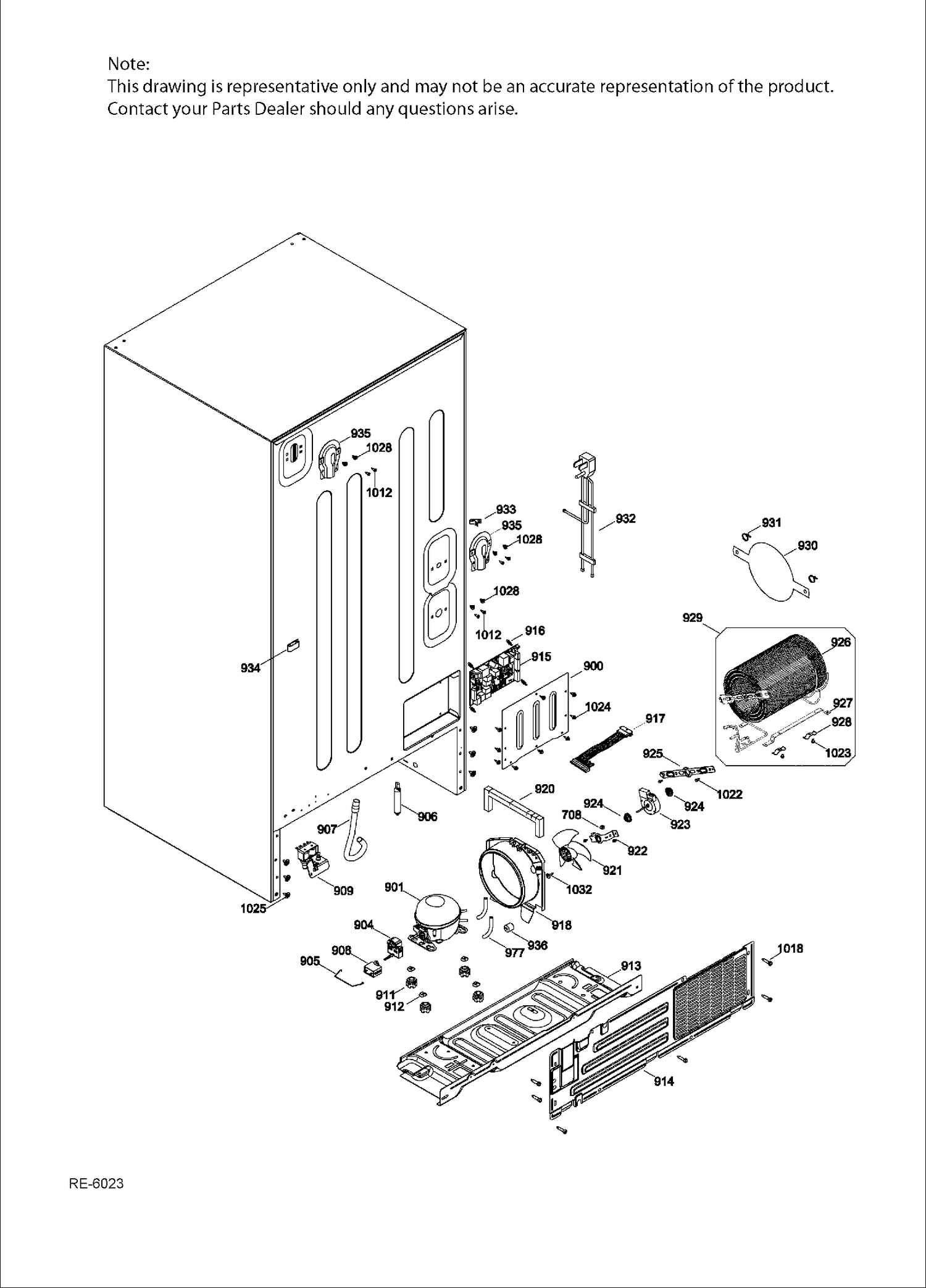 SEALED SYSTEM & MOTHERBOARD Diagram and Parts List for PNQ22LMHBFES  General Electric Refrigerator