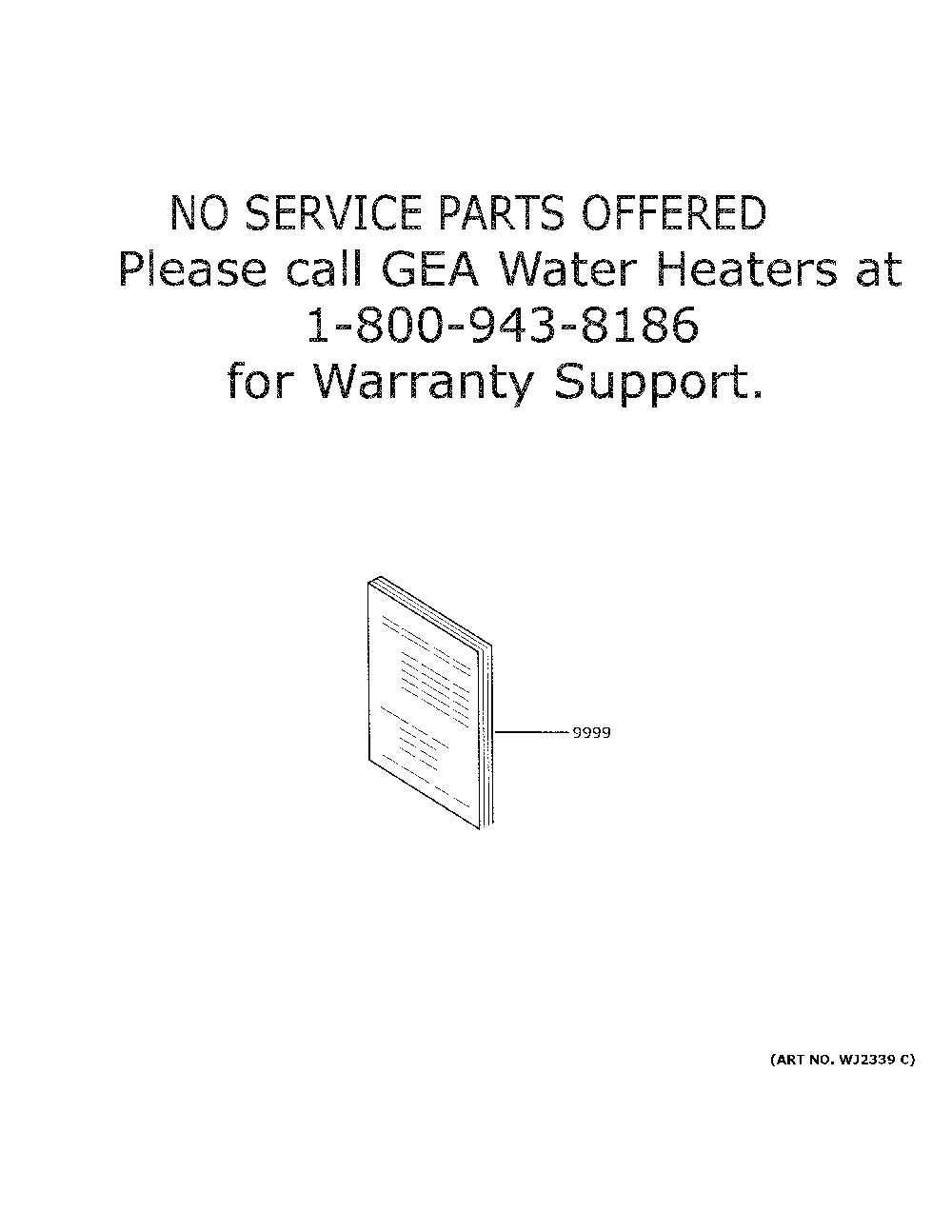 Water Heater Diagram and Parts List for GE18SNHPDG01  General Electric Water Heater