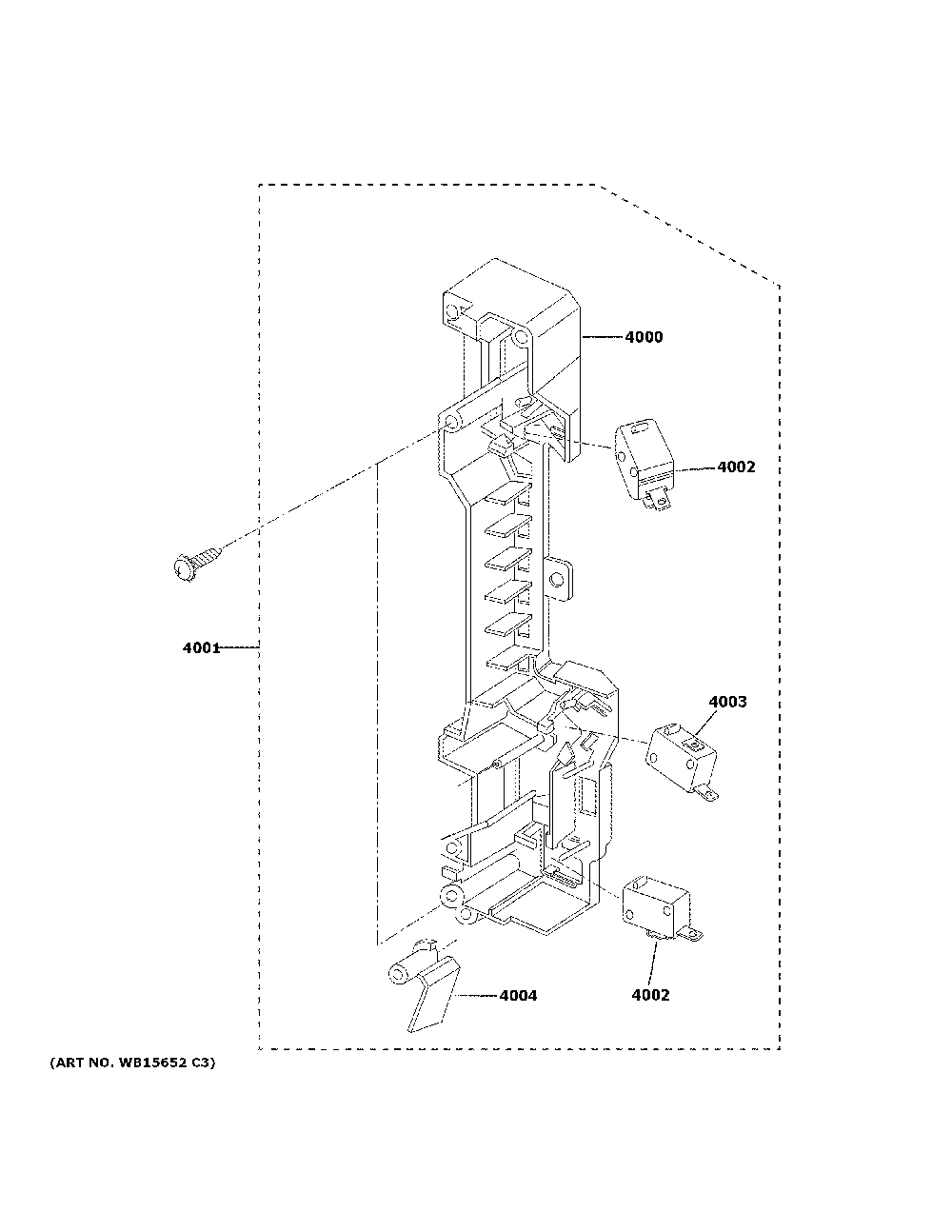 Latch board parts Diagram and Parts List for PVM9179SK5SS  General Electric Microwave