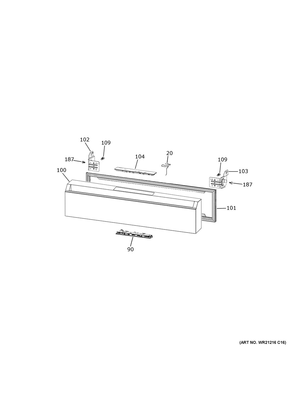 Convertible Drawer Diagram and Parts List for CVE28DM5NCS5  General Electric Refrigerator