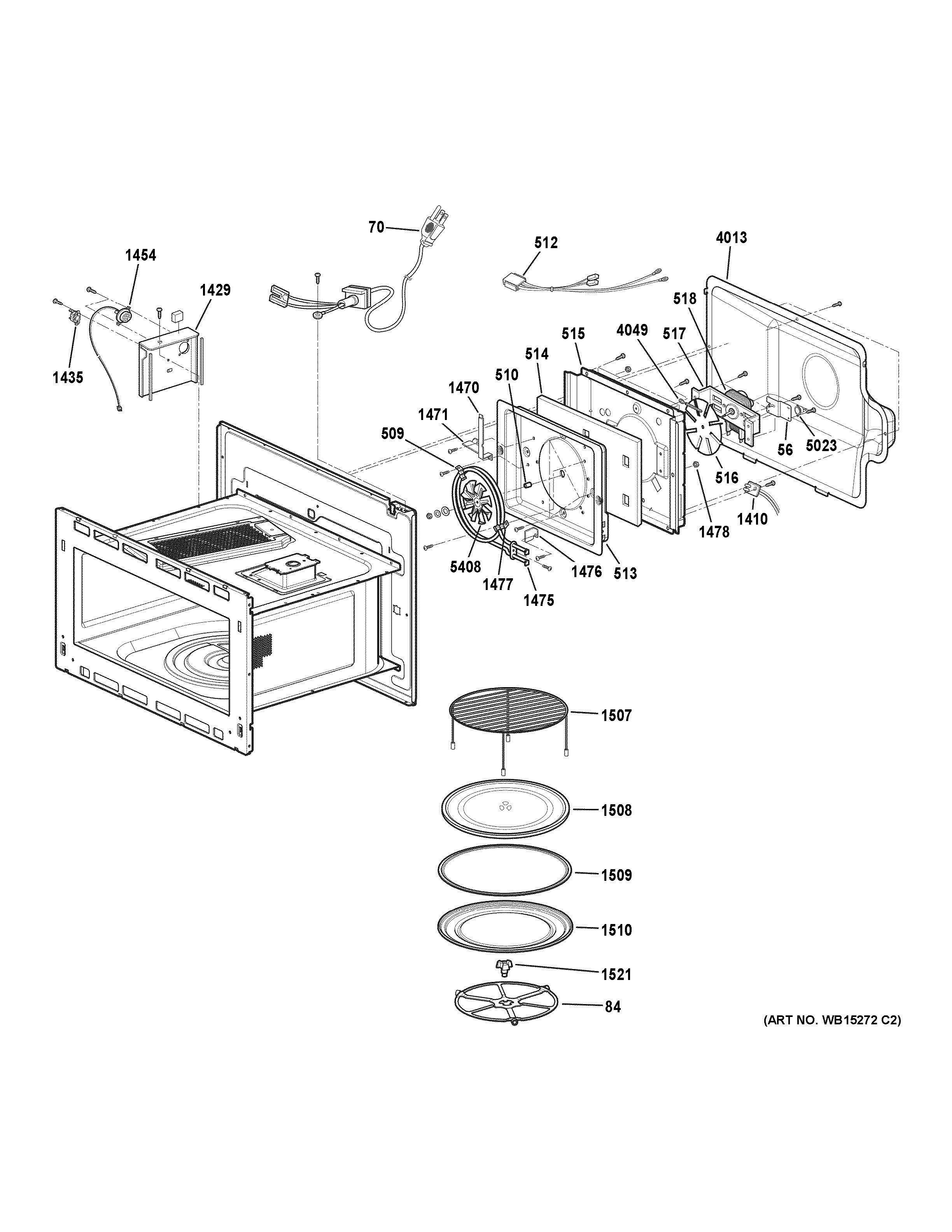 INTERIOR PARTS 1 Diagram and Parts List for PSB9100SF4SS  General Electric Range