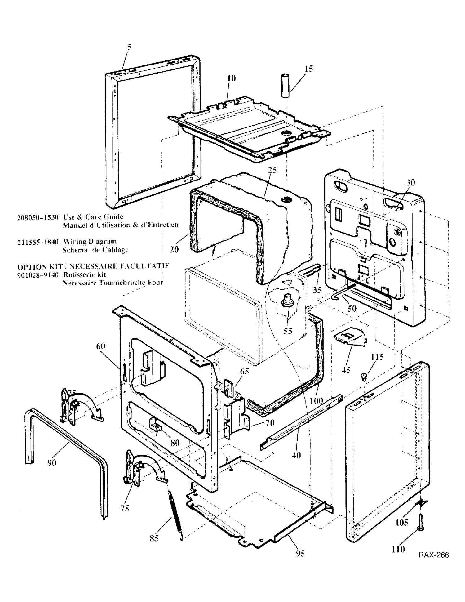 BODY GROUP Diagram and Parts List for 13328-2  General Electric Range