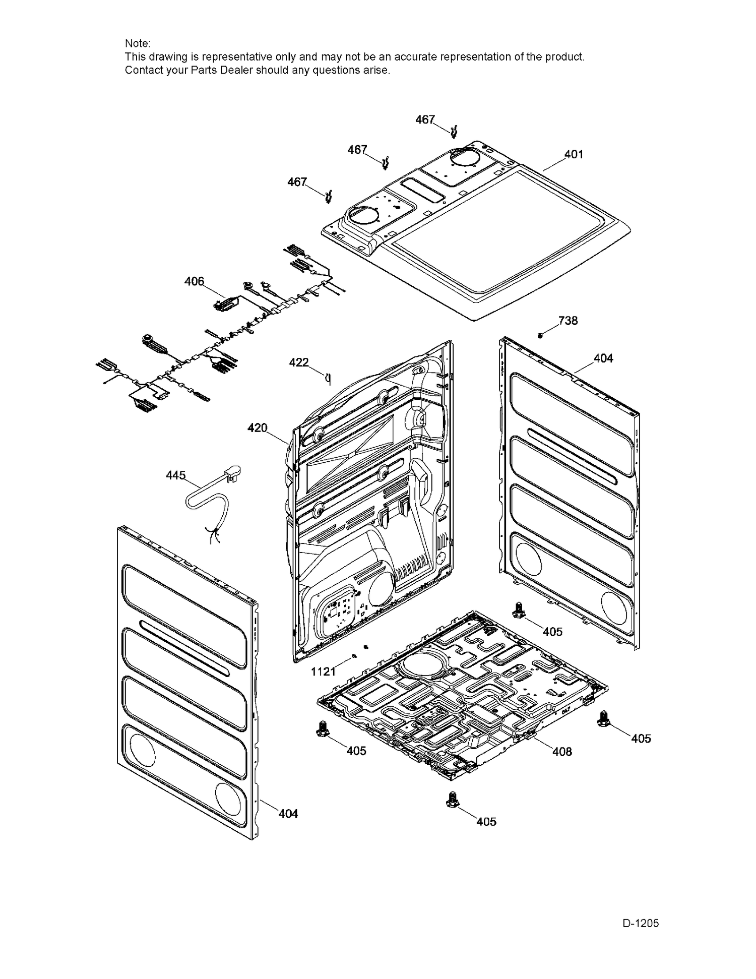 STRUCTURE Diagram and Parts List for GTD45GAMJ2WS  General Electric Dryer