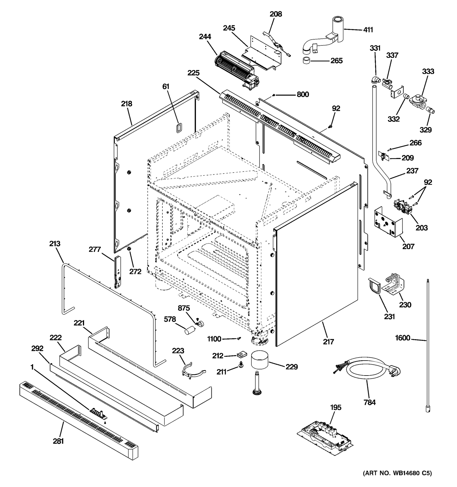 BODY PARTS Diagram and Parts List for ZDP304LP7SS  General Electric Range