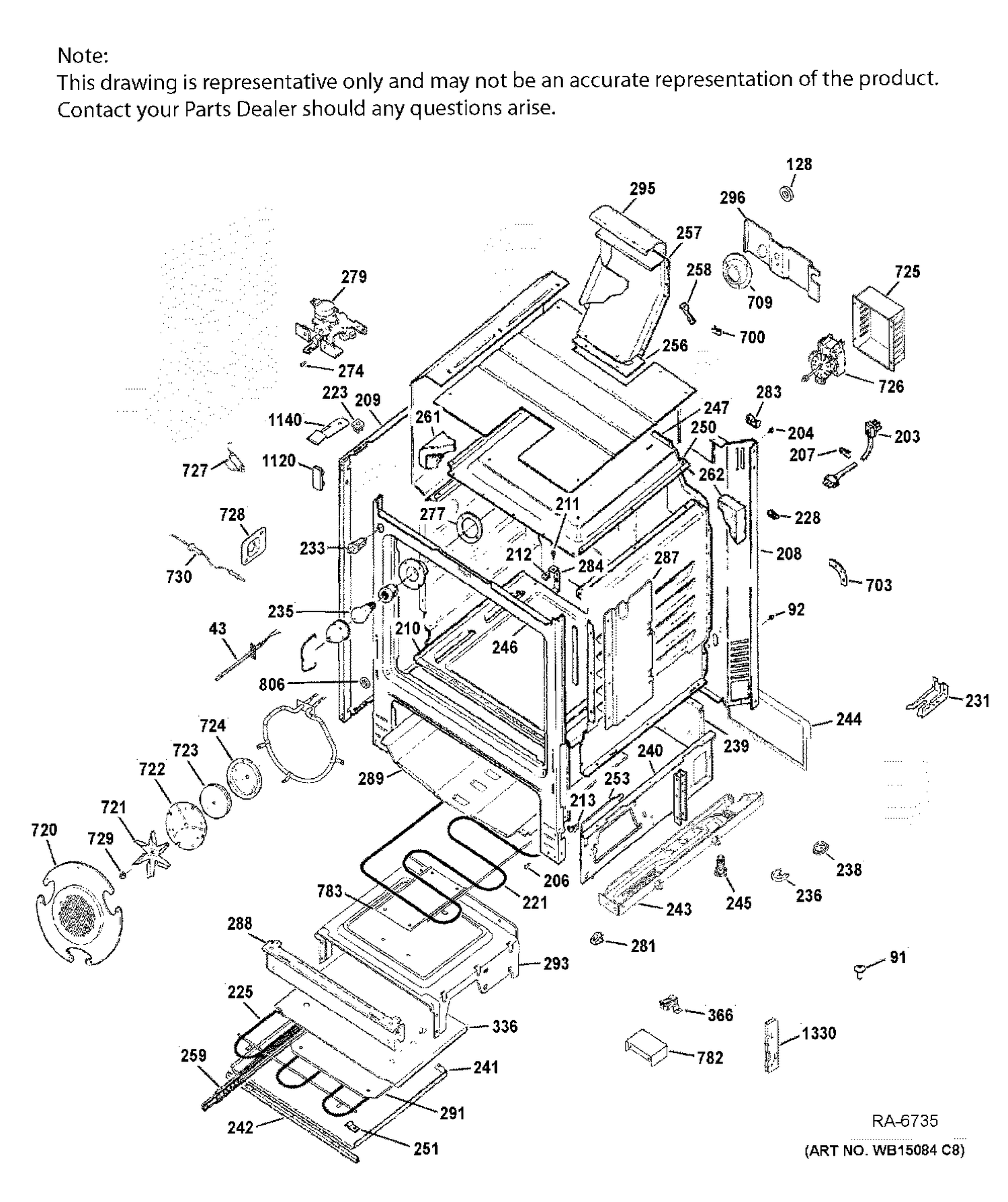 BODY PARTS Diagram and Parts List for CCGS985SETASS  General Electric Range