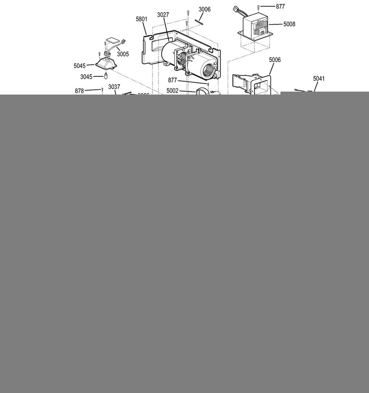 Insulator Parts Diagram and Parts List for JT3800DH3BB  General Electric Microwave Oven Combo
