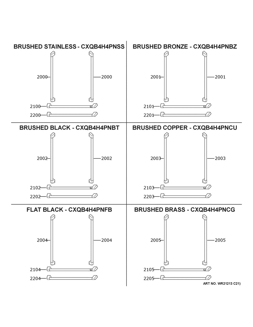 Cafe Customization Diagram and Parts List for CGE29DP2TBS1  General Electric Refrigerator