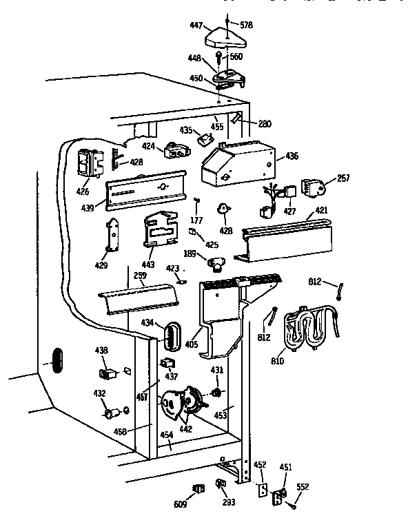 Fresh Food Section Diagram and Parts List for TFX24PRAXBB  General Electric Refrigerator