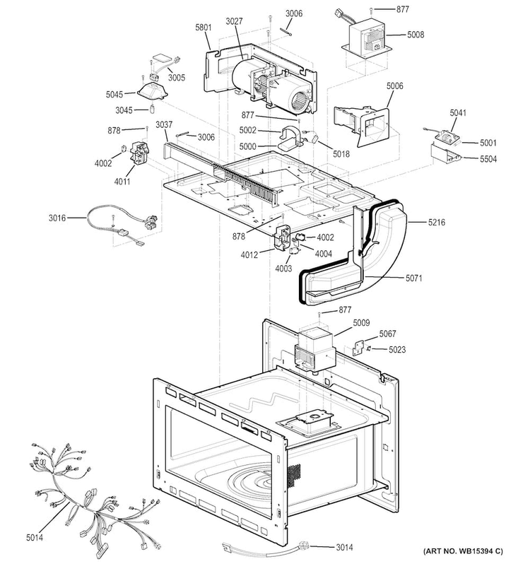 Insulator Parts Diagram and Parts List for JK3800DH3BB  General Electric Microwave Oven Combo