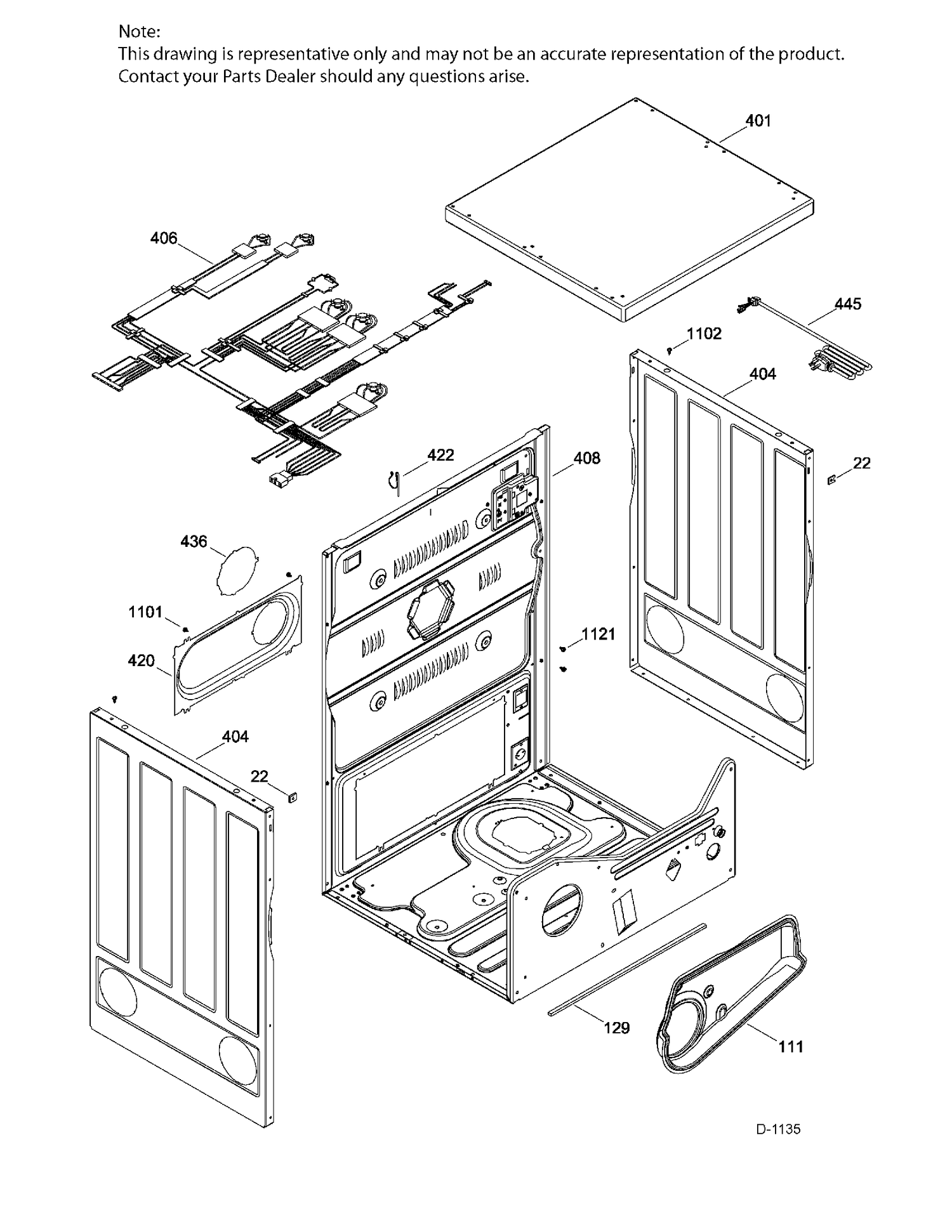 STRUCTURE Diagram and Parts List for PSKS333EB5WW  General Electric Dryer