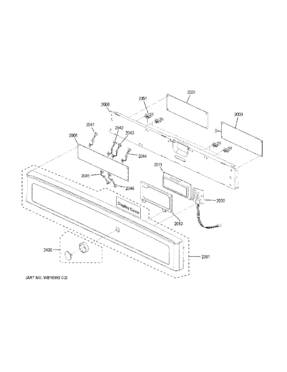 Control Panel Diagram and Parts List for PT9800SHASS  General Electric Microwave Oven Combo