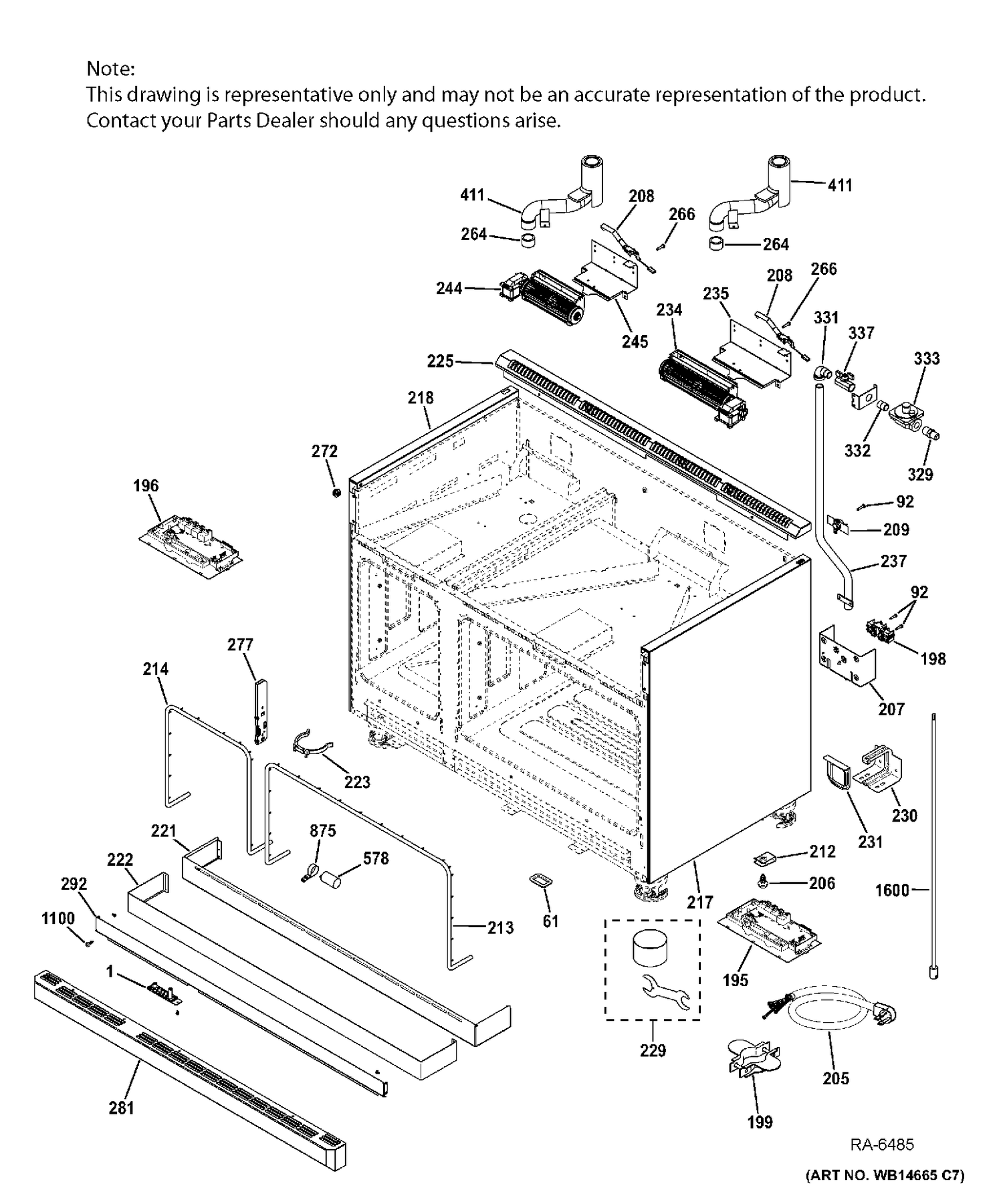 BODY PARTS Diagram and Parts List for ZDP486NDP8SS  General Electric Range