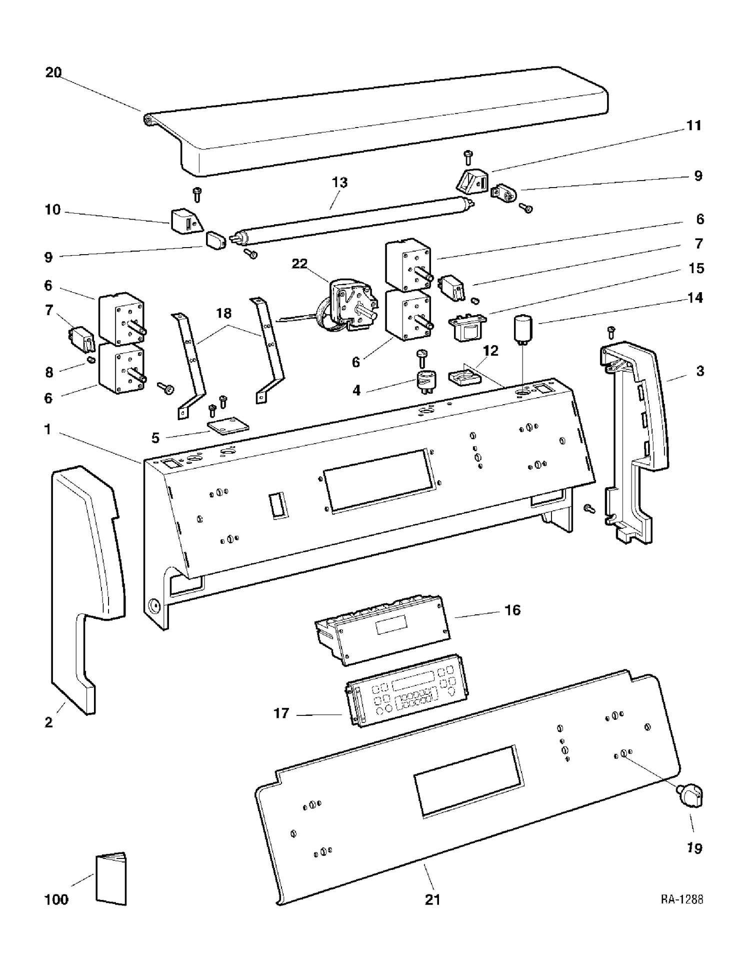 BACKGUARD Diagram and Parts List for GRCR3825ZBB-2  General Electric Range