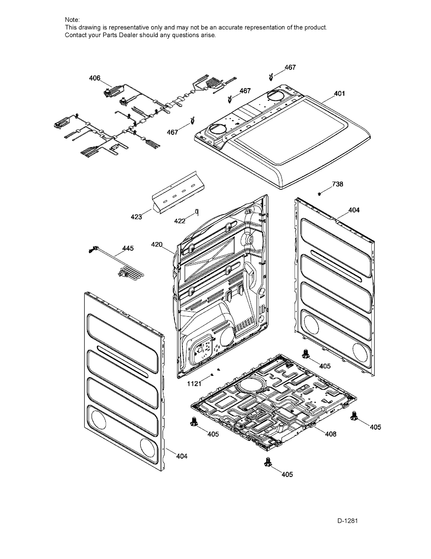 STRUCTURE Diagram and Parts List for GTD45EBMK0WS  General Electric Dryer