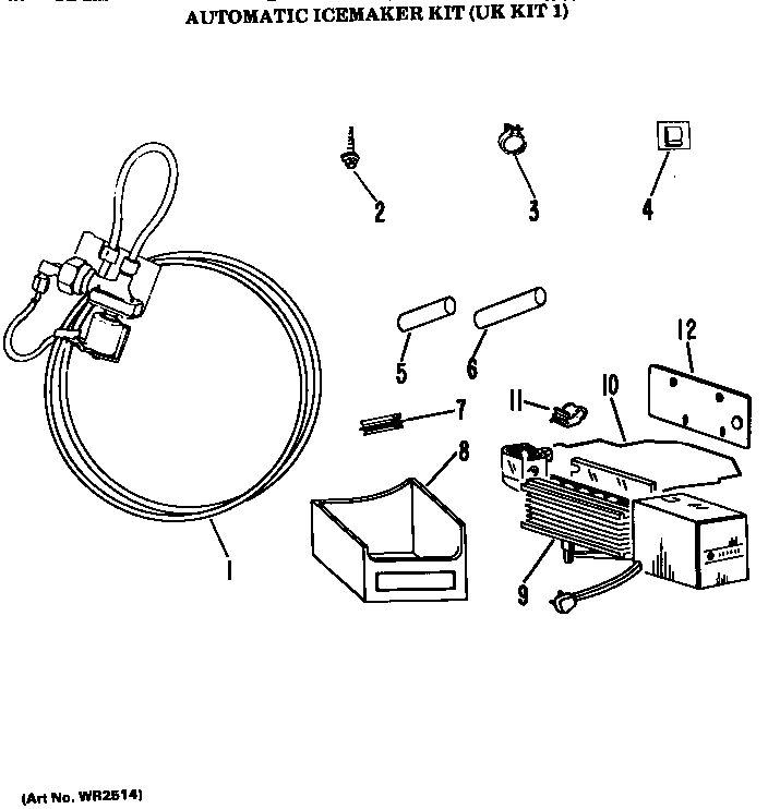 Icemaker Diagram and Parts List for 1993LPO  General Electric Ice Maker