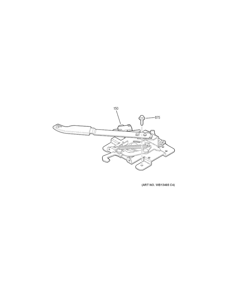 Door Lock Diagram and Parts List for JB655SK1SS  General Electric Range