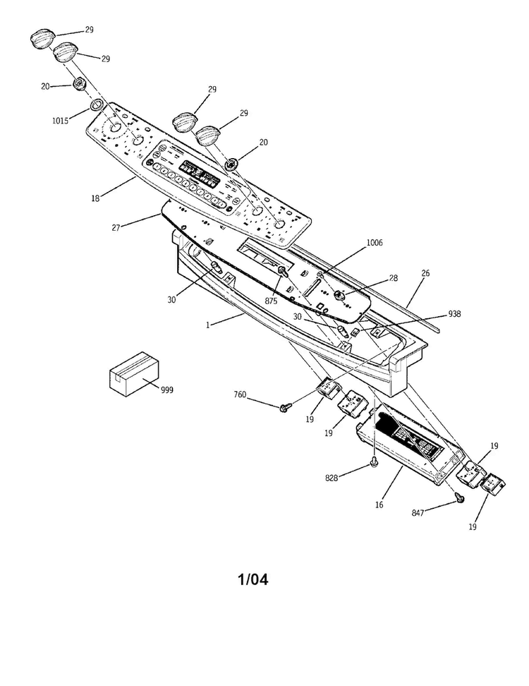 Control Panel/oven Control Diagram and Parts List for JS966SD1SS  General Electric Range