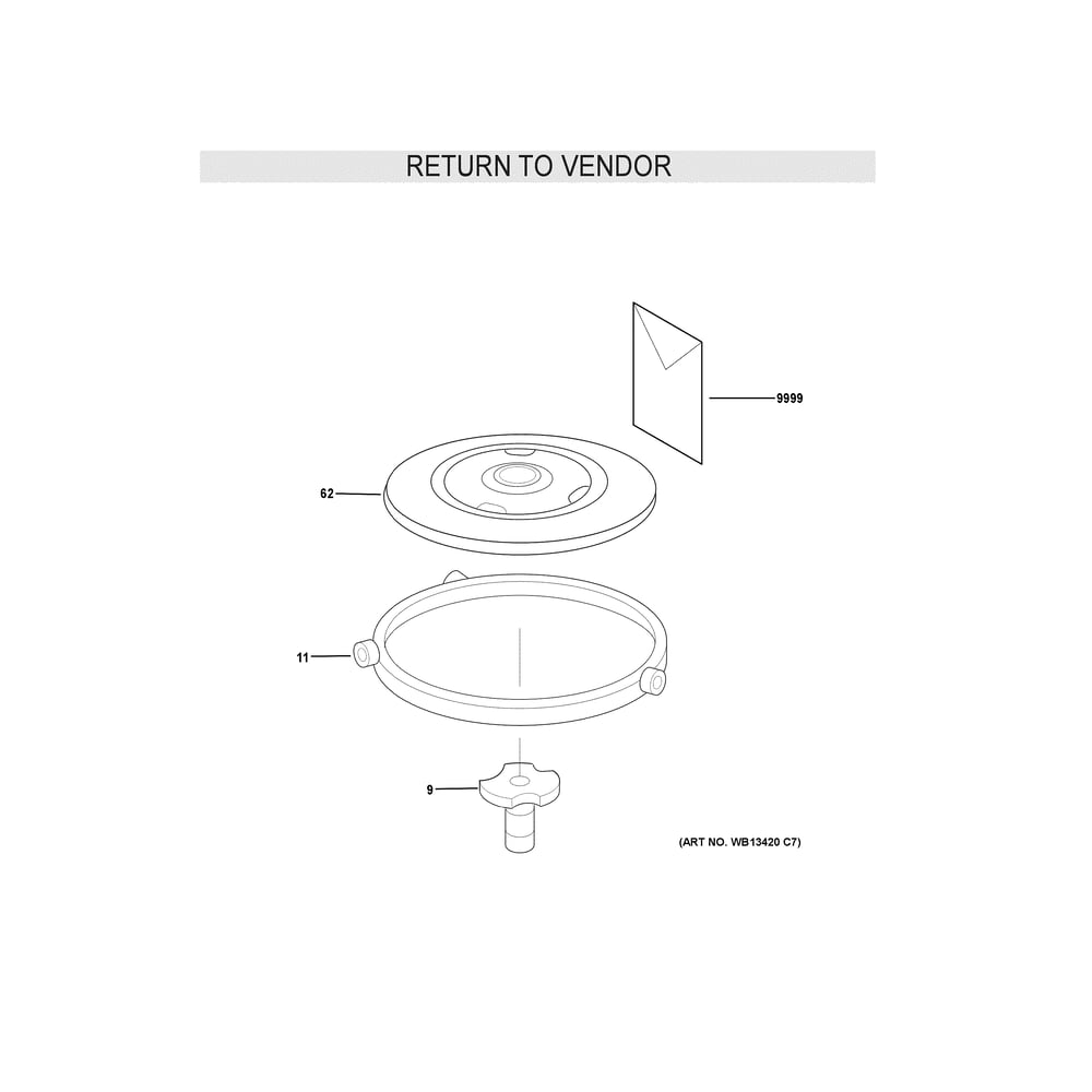 Microwave Diagram and Parts List for GCSH22U1W1SS  General Electric Microwave