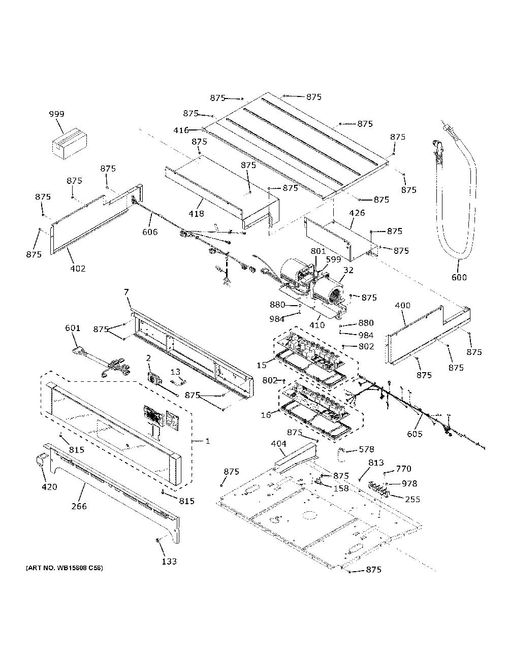 Control Panel Diagram and Parts List for CTD70DP2N3S1  General Electric Wall Oven
