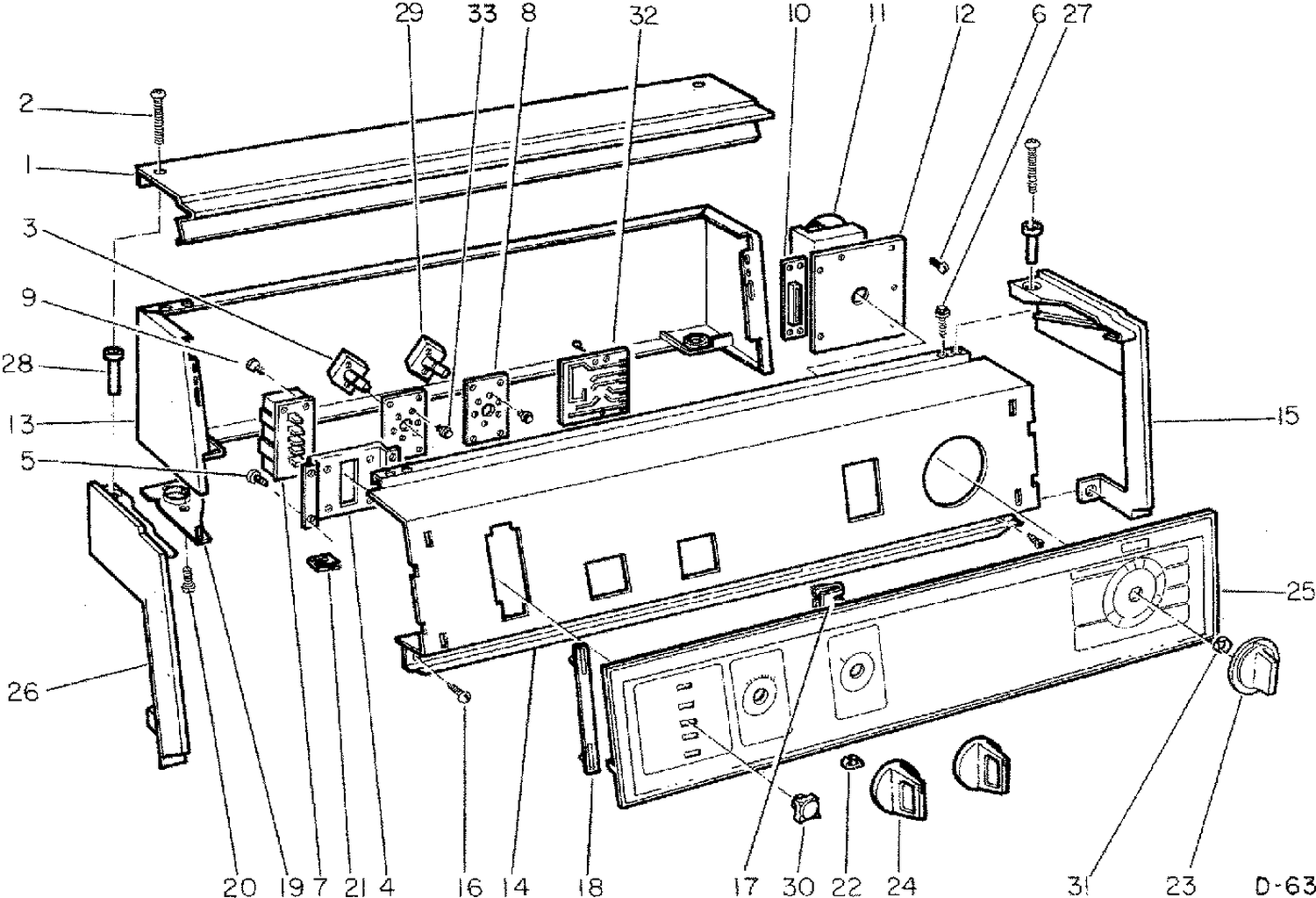 CONTROL GROUP Diagram and Parts List for 65270419  General Electric Dryer