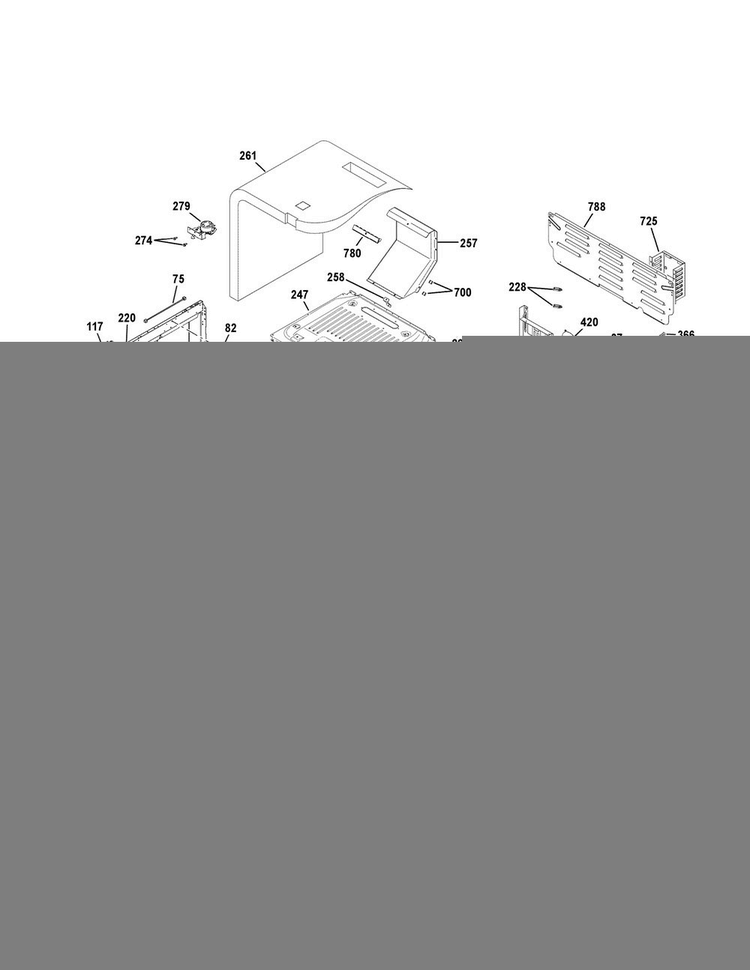 Body Parts Diagram and Parts List for PGB911EEJ1ES  General Electric Range