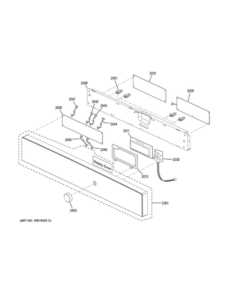 Control Panel Diagram and Parts List for PT7800DH9WW  General Electric Microwave Oven Combo