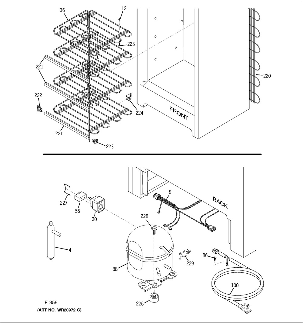 Unit Parts Diagram and Parts List for GDWF860V02SS  General Electric Washer