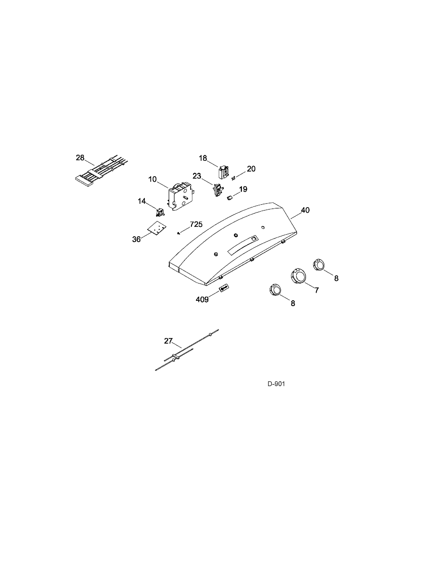 CONTROL PANEL Diagram and Parts List for PTMX910EMWW0  General Electric Dryer