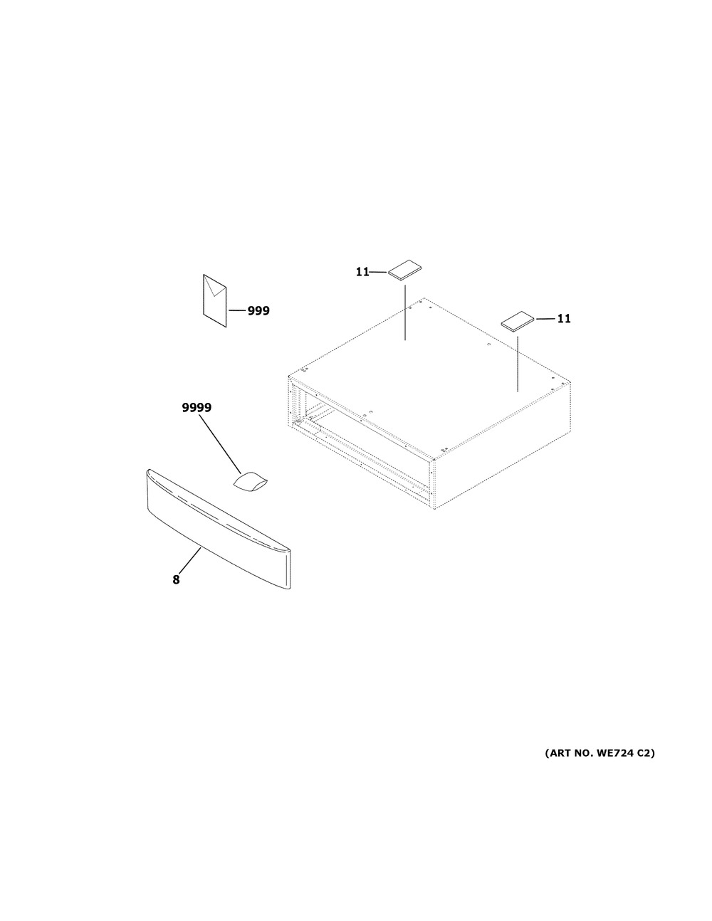 Riser Assembly Diagram and Parts List for GFR0728PT0DS  General Electric Washer
