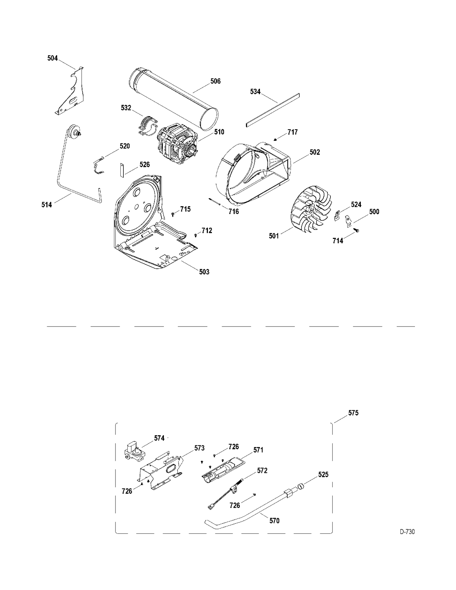 BLOWER-DRIVE Diagram and Parts List for PTMX910GMWW0  General Electric Dryer