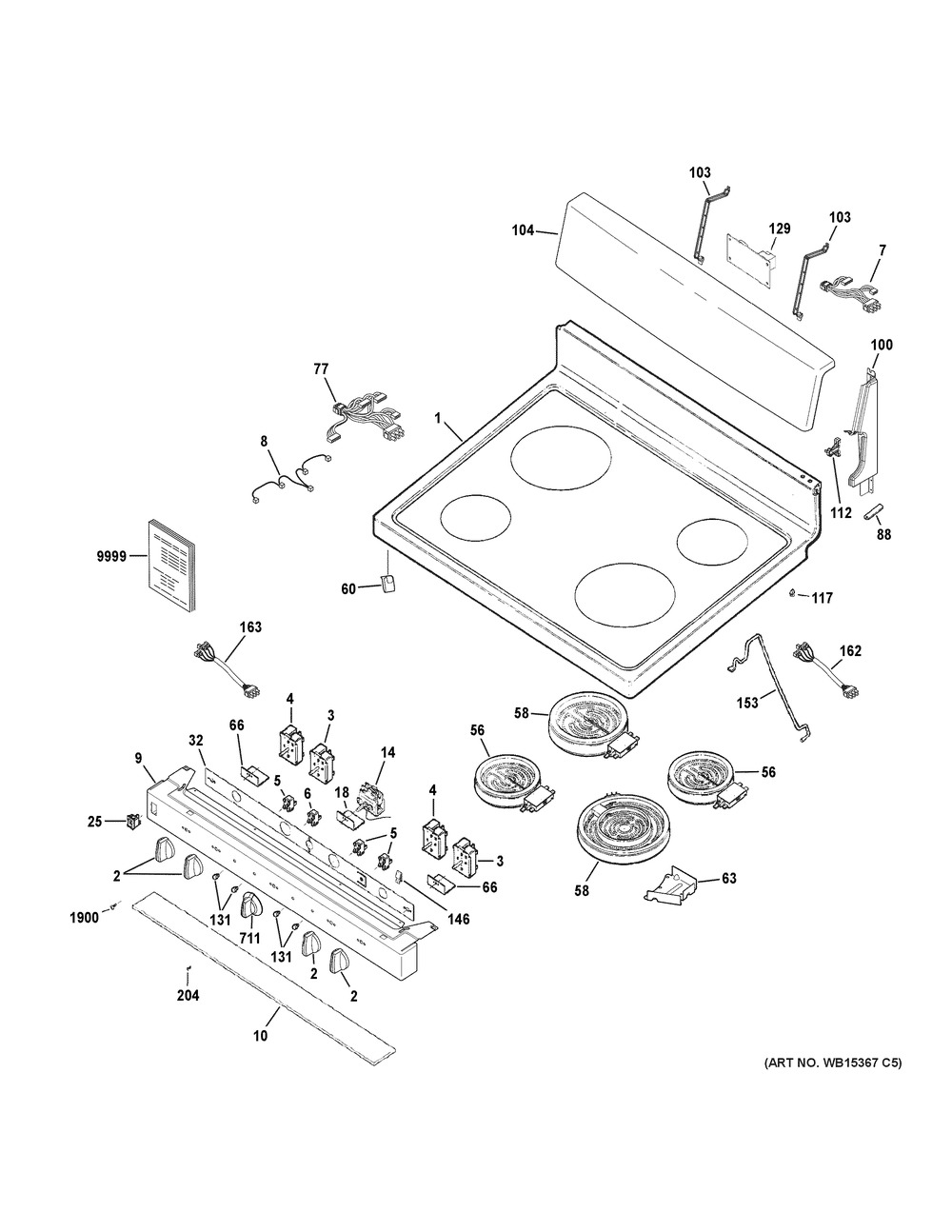 OEM General Electric WB36X31475 WHITE BACKGUARD RANGE ...
