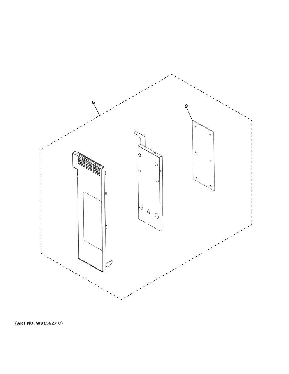 Control Parts Diagram and Parts List for CVM919M2N1S5  General Electric Microwave