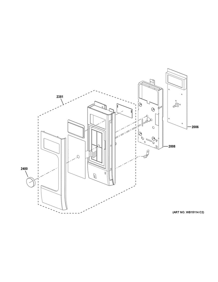 Control Parts Diagram and Parts List for CVM1750SH2SS  General Electric Microwave