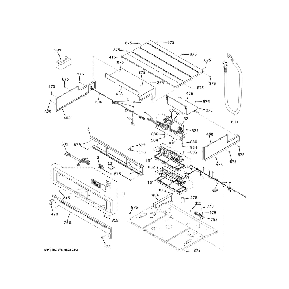 Control Panel Diagram and Parts List for CTD90DP2N4S1  General Electric Wall Oven