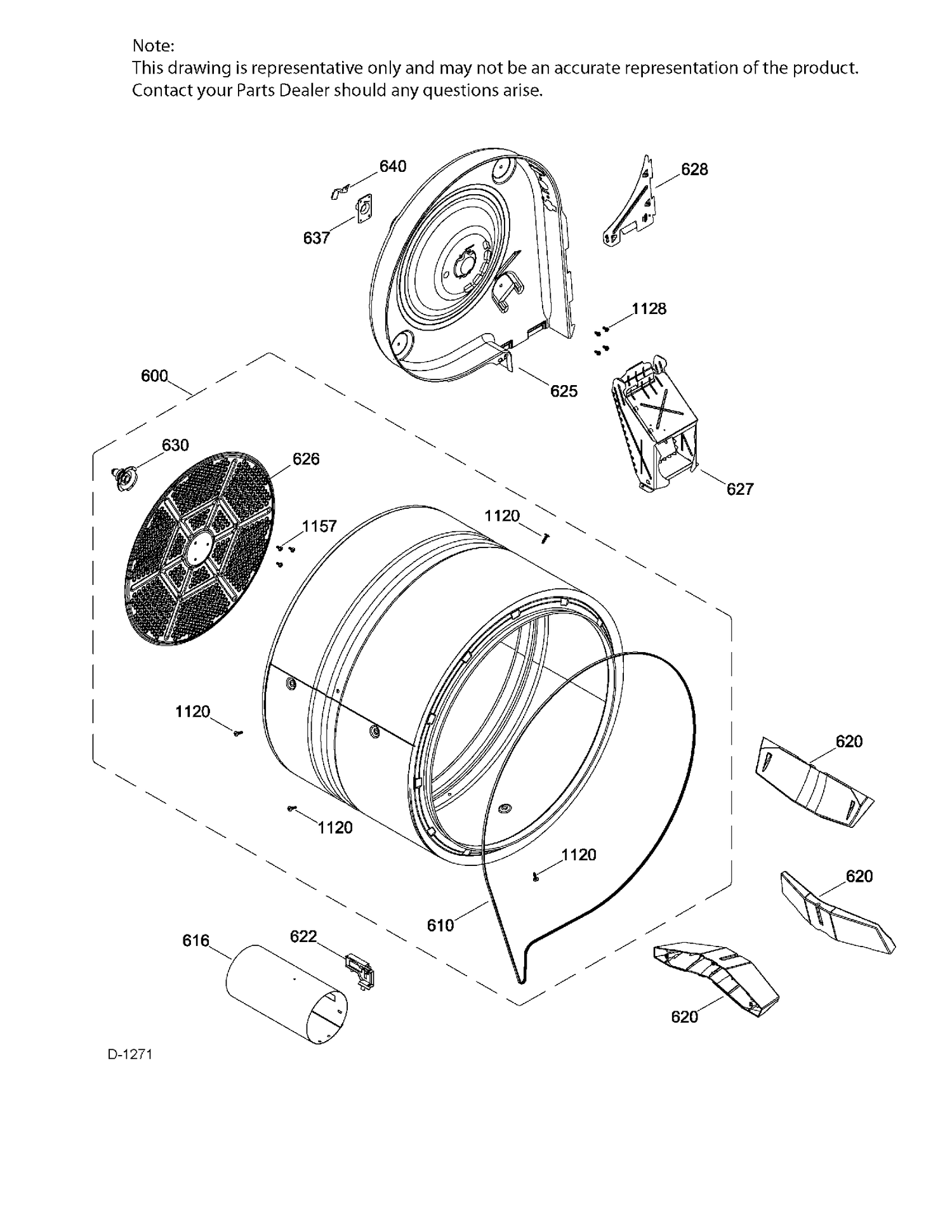 DRUM Diagram and Parts List for GTD42GAMJ2WW  General Electric Dryer
