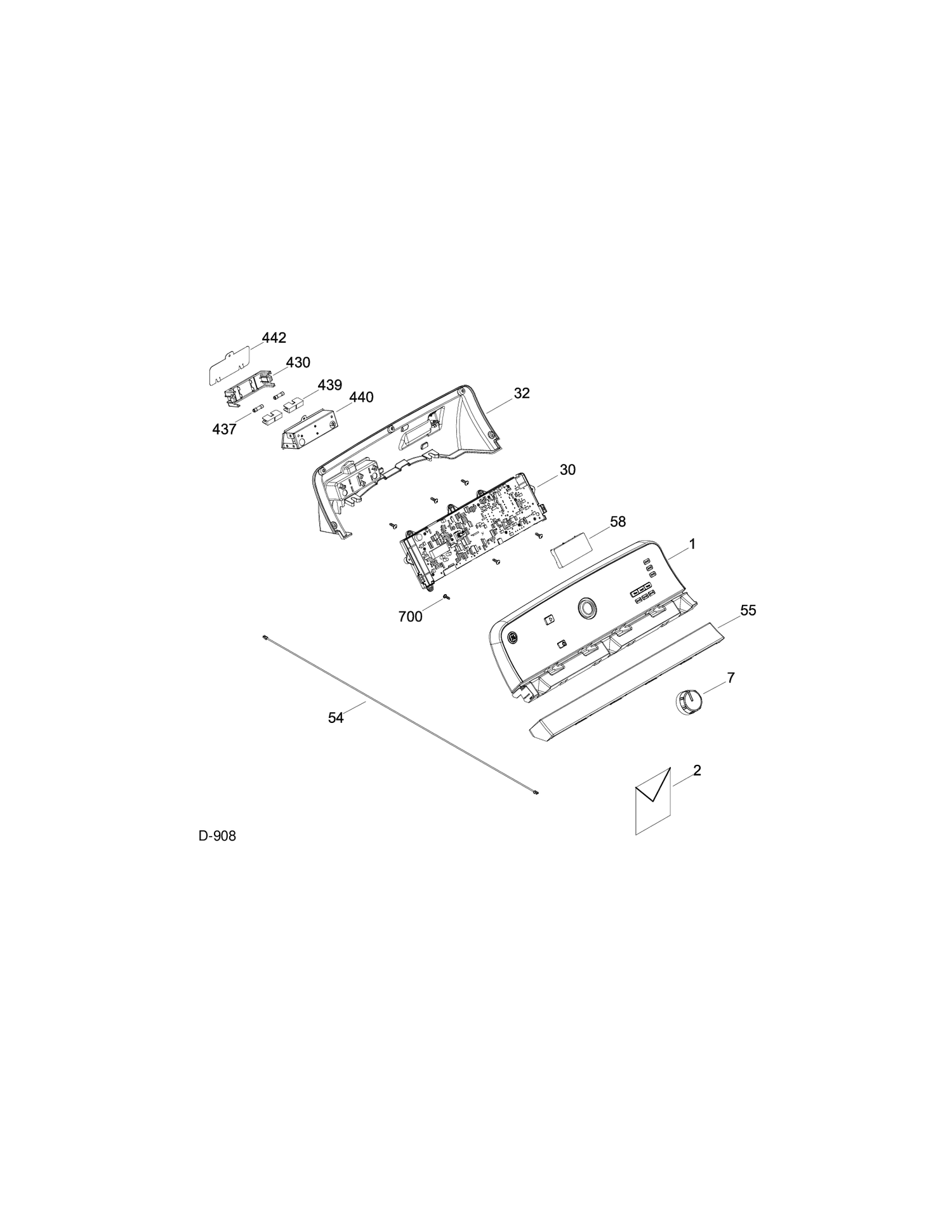 CONTROL SYSTEM Diagram and Parts List for GTMS820ED0WS  General Electric Dryer