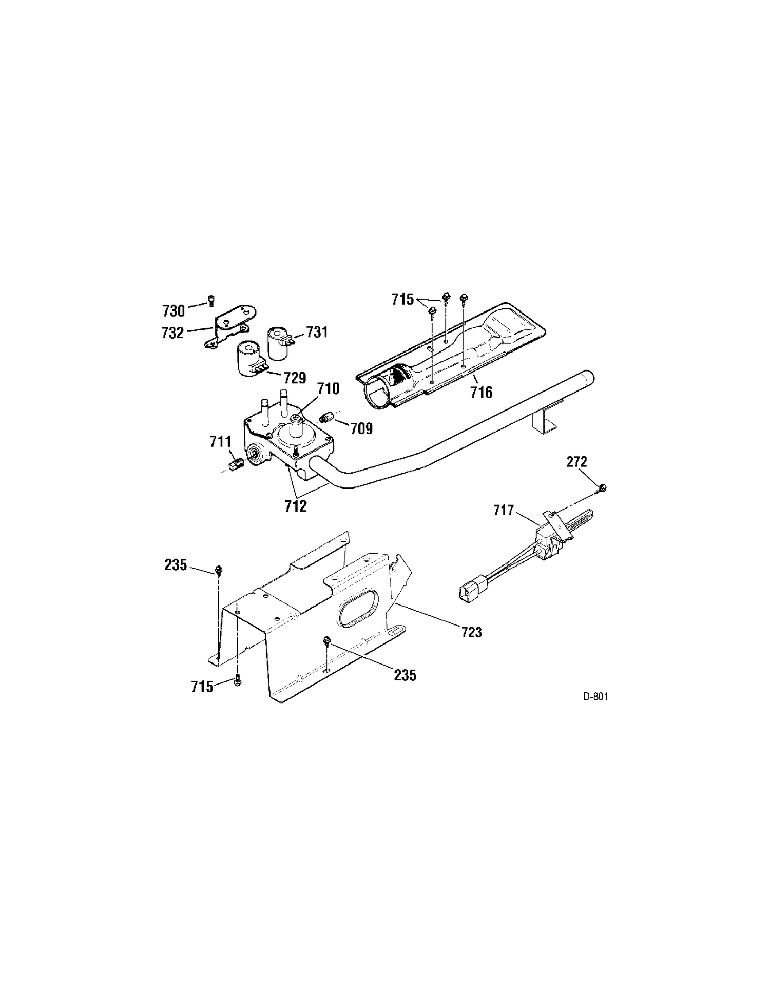 GAS VALVE Diagram and Parts List for GTMP520GD2WW  General Electric Dryer